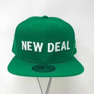 New Era New Deal Snapback Hat, Size Adjustable - Green/White Men's